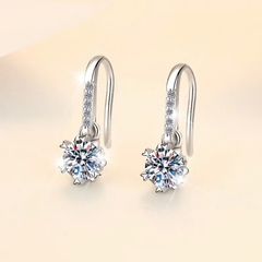 Bông Tai ESME ESES002 Kim Cương Đá Moissanite Bạc 925 Xi Kim 5 lớp