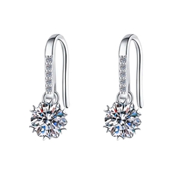 Bông Tai ESME ESES002 Kim Cương Đá Moissanite Bạc 925 Xi Kim 5 lớp