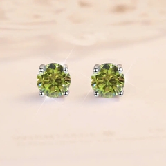Bông Tai ESME ESES012C Kim Cương Đá Moissanite Bạc 925 Xi Kim 5 lớp