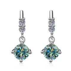 Bông Tai ESME ESES034C Kim Cương Đá Moissanite Bạc 925 Xi Kim 5 lớp
