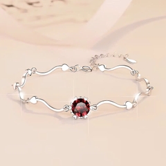 Vòng Tay ESME ESSL013C Kim Cương Đá Moissanite Bạc 925 Xi Kim 5 lớp