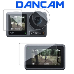 Bộ 3 miếng kính cường lực DJI Action 4 | Hàng cao cấp