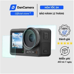 Bộ 3 miếng kính cường lực DJI Action 4 | Hàng cao cấp
