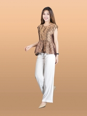 Áo lụa freesize, họa tiết hoa, kiểu sáng babydoll