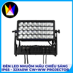 Đèn Led Nhuộm Màu Chiếu Sáng IP65 - 32x40W CW+WW Projector