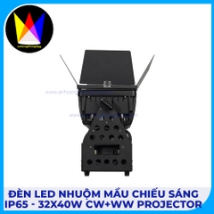 Đèn Led Nhuộm Màu Chiếu Sáng IP65 - 32x40W CW+WW Projector