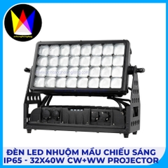 Đèn Led Nhuộm Màu Chiếu Sáng IP65 - 32x40W CW+WW Projector