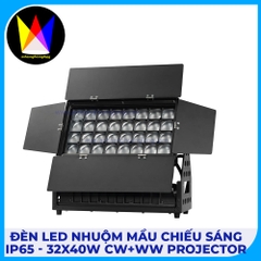Đèn Led Nhuộm Màu Chiếu Sáng IP65 - 32x40W CW+WW Projector