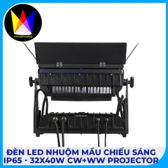 Đèn Led Nhuộm Màu Chiếu Sáng IP65 - 32x40W CW+WW Projector