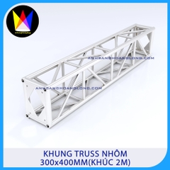 Khung Truss Nhôm 300x400mm Bản Mã (Khúc 2M)