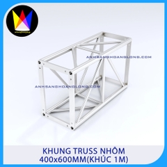 Khung Truss Nhôm 400x600mm Bích Hộp (Khúc 1M)