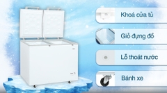 Tủ đông AQUA Inverter 2 Ngăn Đông Mát 365 lít AQF C5702E