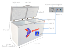 Tủ đông Sanaky 2 Ngăn Đông Mát 280 lít VH-4099W1