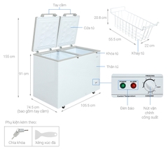 Tủ đông AQUA Inverter 1 Ngăn Đông 319 lít AQF C4201E