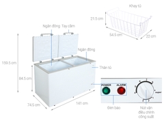 Tủ đông AQUA Inverter 1 Ngăn Đông 425 lít AQF C5701E