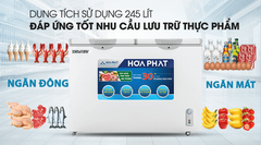 Tủ đông Hòa Phát 2 Ngăn Đông Mát 205 lít HCF 506S2Đ2