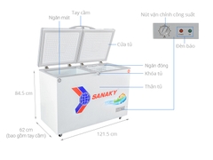 Tủ đông Sanaky 2 Ngăn Đông Mát 260 lít VH-3699W1