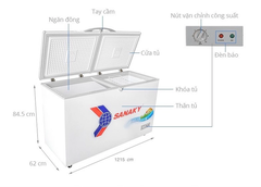 Tủ đông Sanaky 1 Ngăn Đông 270 lít VH-3699A1