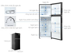 Tủ lạnh Aqua Inverter 245 lít AQR T259FA (FB)