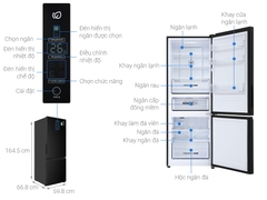 Tủ lạnh Aqua Inverter 292 lít AQR B348MA (FB)