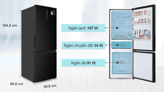 Tủ lạnh Aqua Inverter 292 lít AQR B348MA (FB)