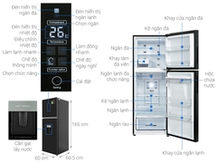 Tủ lạnh Aqua Inverter 318 lít AQR T369FA (WBS)