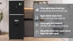 Tủ lạnh Aqua Inverter 318 lít AQR T369FA (WBS)