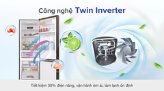 Tủ lạnh Aqua Inverter 320 lít AQR B379MA (WGB)