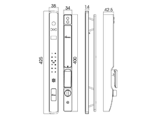 Khóa cửa nhôm Demax SL909BL CNC FACE ID REMOTE APP WIFI