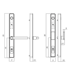 Khóa cửa nhôm Kassler KL-599I