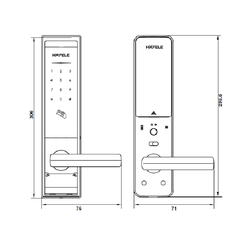 Khóa điện tử Hafele EL8000-TC 912.20.360