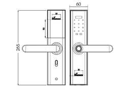 Khóa cửa gỗ Demax EL266 BN
