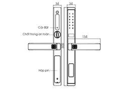 Khóa cửa nhôm Demax SL688 GS LUX