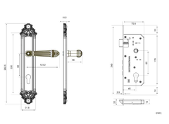 Khóa tay nắm Huy Hoàng EX 8526 PCD TNEX8526-PCD