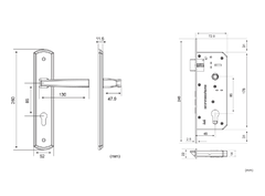 Khóa tay nắm Huy Hoàng EX 8568 TNEX8568