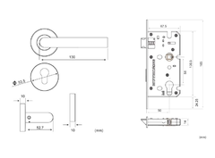 Khóa tay nắm phân thể Huy Hoàng SS 5834 TNPTSS5834