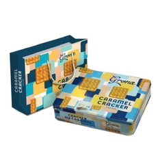 Bánh quy Grona Caramel Cracker-Ukraina, hộp sắt (480g),