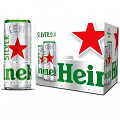 Bia Heineken Silver bạc lon cao, thùng (24*330ml, 4%).