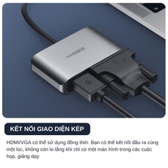 Hagibis 2 IN 1 USB-C Sang VGA + HDMI 604306