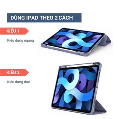 [Nâng Cấp DIY] Ốp iPad Acrylic Cường Lực, Khe Đựng Bút - Sky Blue (S65)