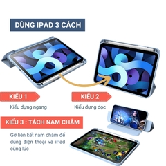 [DIY Bản Pro] Bao Da iPad Magnetic Glass Shell, Nam Châm Tháo Rời - Tím (S71)