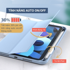 [DIY Bản Pro] Bao Da iPad Magnetic Glass Shell, Nam Châm Tháo Rời - Sky Blue (S70)