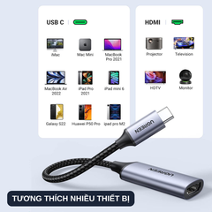 Dây Chuyển USB-C to HDMI 4K/60Hz Ugreen - Model 70444