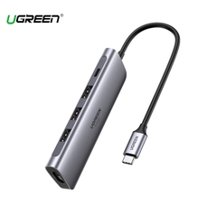 Ugreen 5-trong-1: USB-C to HDMI 4K/60Hz, 3*USB 3.0, 100W USB-C  - Model 70495