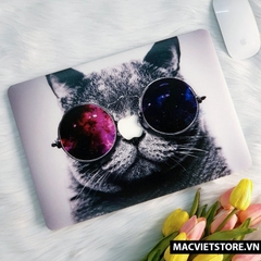 Ốp Macbook In Hình Mèo Đeo Kính (C182)