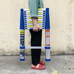 Thang nhôm rút gọn NiNDA NK-32 đai xanh cao 3m2