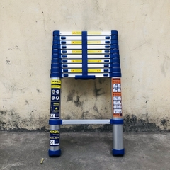 Thang nhôm rút gọn NiNDA NK-32 đai xanh cao 3m2