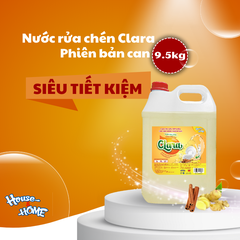 Nước rửa chén Clara - Hương gừng quế 9.5KG