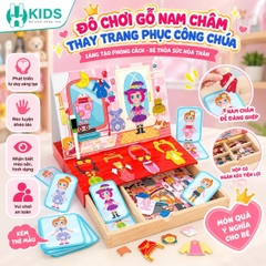 Bộ Đồ Chơi Gỗ Nam Châm Thay Trang Phục Công Chúa (Hộp Ngăn Kéo) - XKIDS