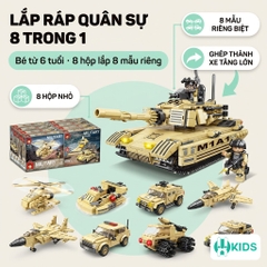 Bộ Lắp Ráp Quân Sự 8 Trong 1 11054B Cho Bé